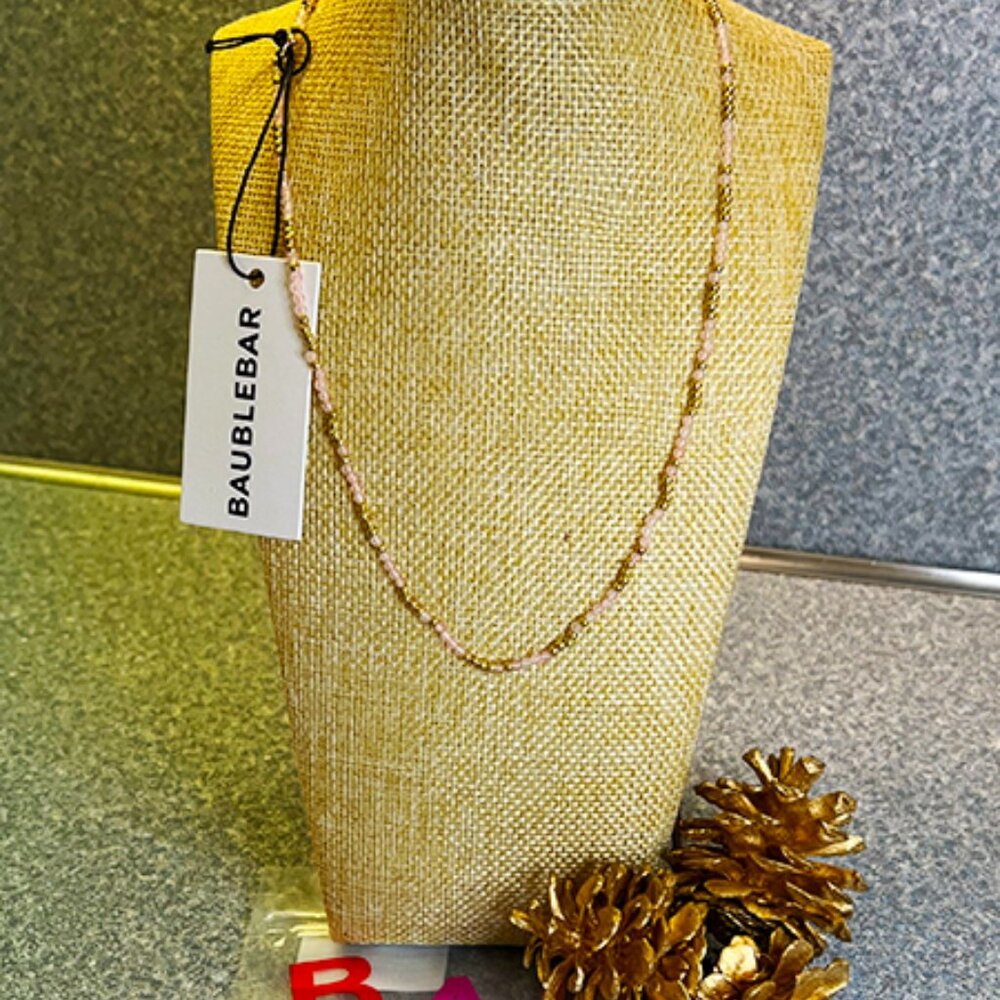 BaubleBar– NWT – Pink and Gold Beaded Necklace